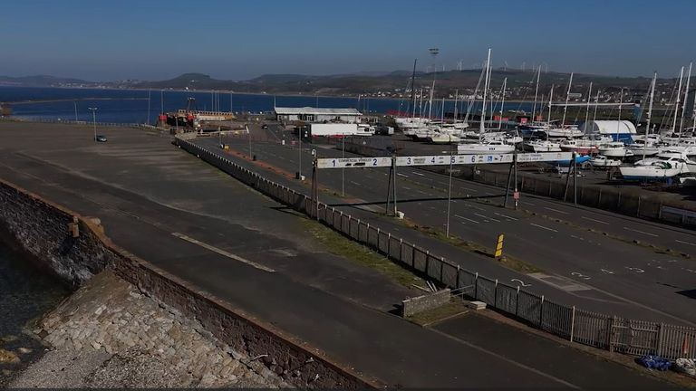 A deserted harbour - but that could change if the Scottish government nationalises it