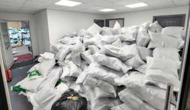 The two tonnes of cannabis seized. Pic: GMP/PA