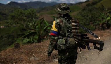 Despite a 2016 peace deal, fighting continues in some areas between the army and splinter groups which reject the agreement. Pic: Reuters