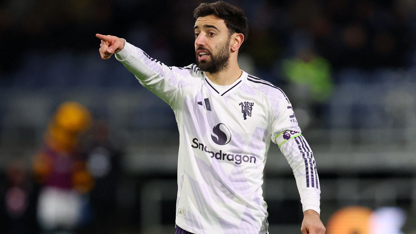 Bruno Fernandes playing for Manchester United against Burnley on 7 January 2026.  Pic: Reuters