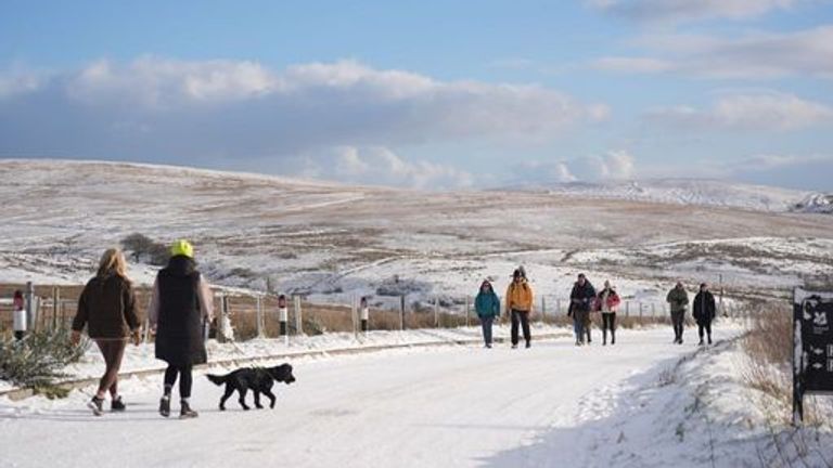 Snow scenes near Hannahstown, County Antrim, over the weekend. Pic: PA