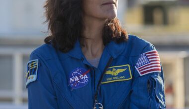 NASA astronaut Suni Williams at Cape Canaveral Air Force Station's Naval Ordnance Test Unit basin in Florida on March 28, 2018.