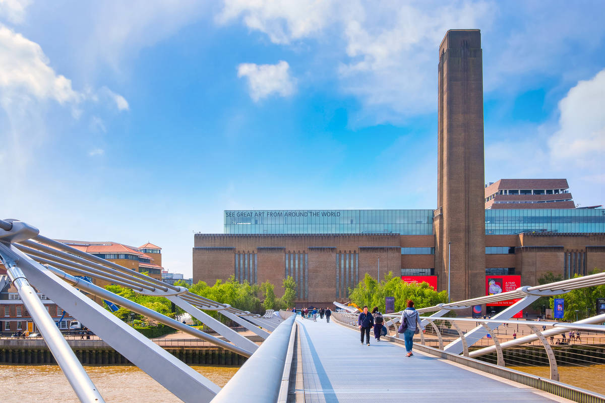 Tate Modern art gallery in London from the Millenium Bridge