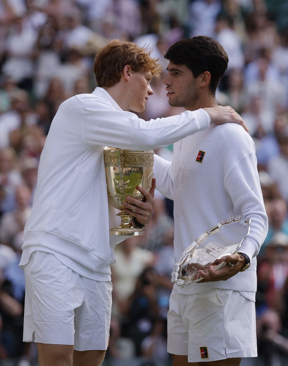 The Wimbledon final between Jannik Sinner and Carlos Alcaraz attracted a peak audience of 8.8 million across television and online platforms