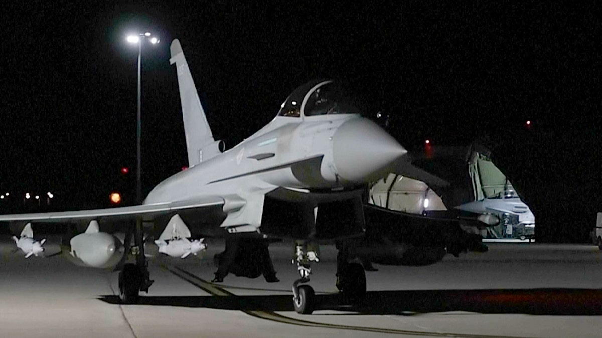 Royal Air Force Typhoon aircraft.