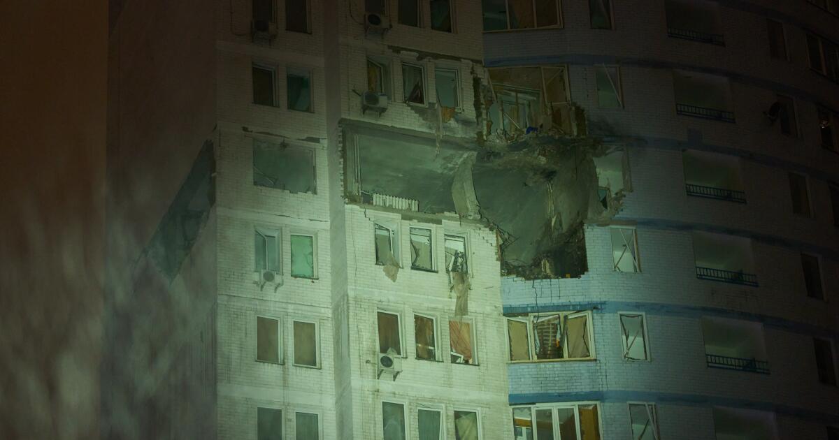 Ukrainian drones set fire to Russian oil depot after Moscow launches new hypersonic missile