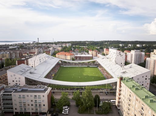 Tammela Stadium, Tampere, Finland by JKMM Architects. Image credit: Tuomas Uusheimo