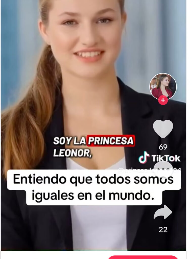 Warning: TikTok scam using AI videos of Spain's Princess Leonor -