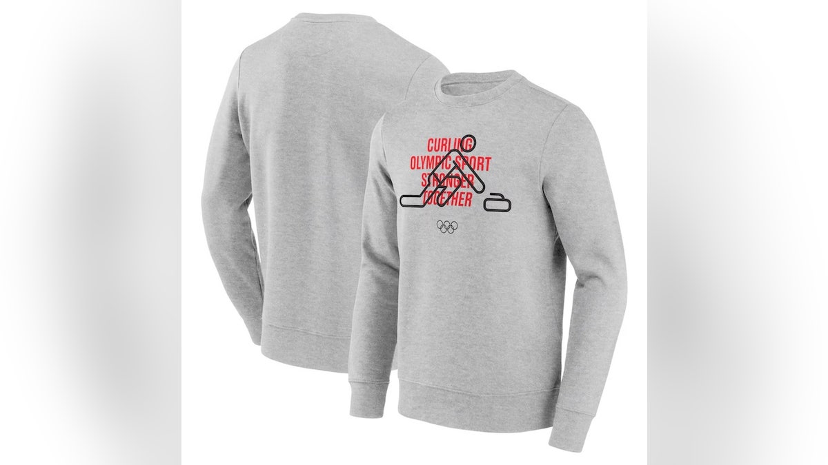 Curling fans can stay warm in this midweight sweatshirt.