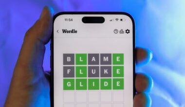 a completed Wordle puzzle on a phone