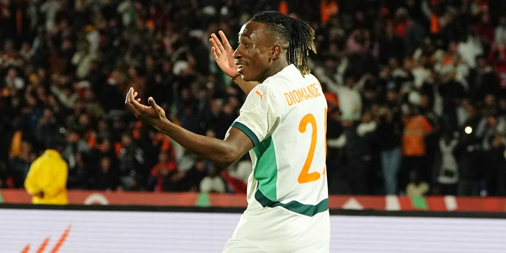 Yan Diomande of Ivory Coast