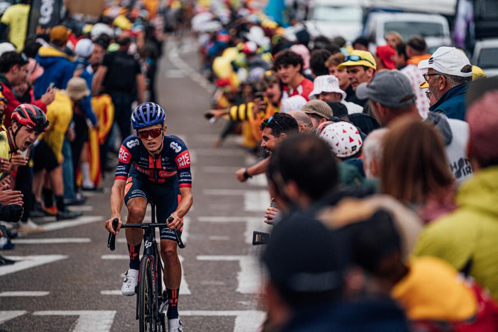 Oscar Onley on Superbagnères, stage 14, 2025 Tour de France