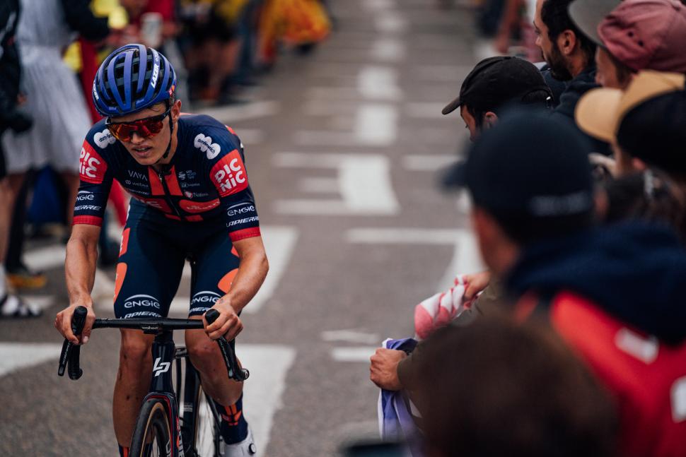 Oscar Onley on Superbagnères, stage 14, 2025 Tour de France