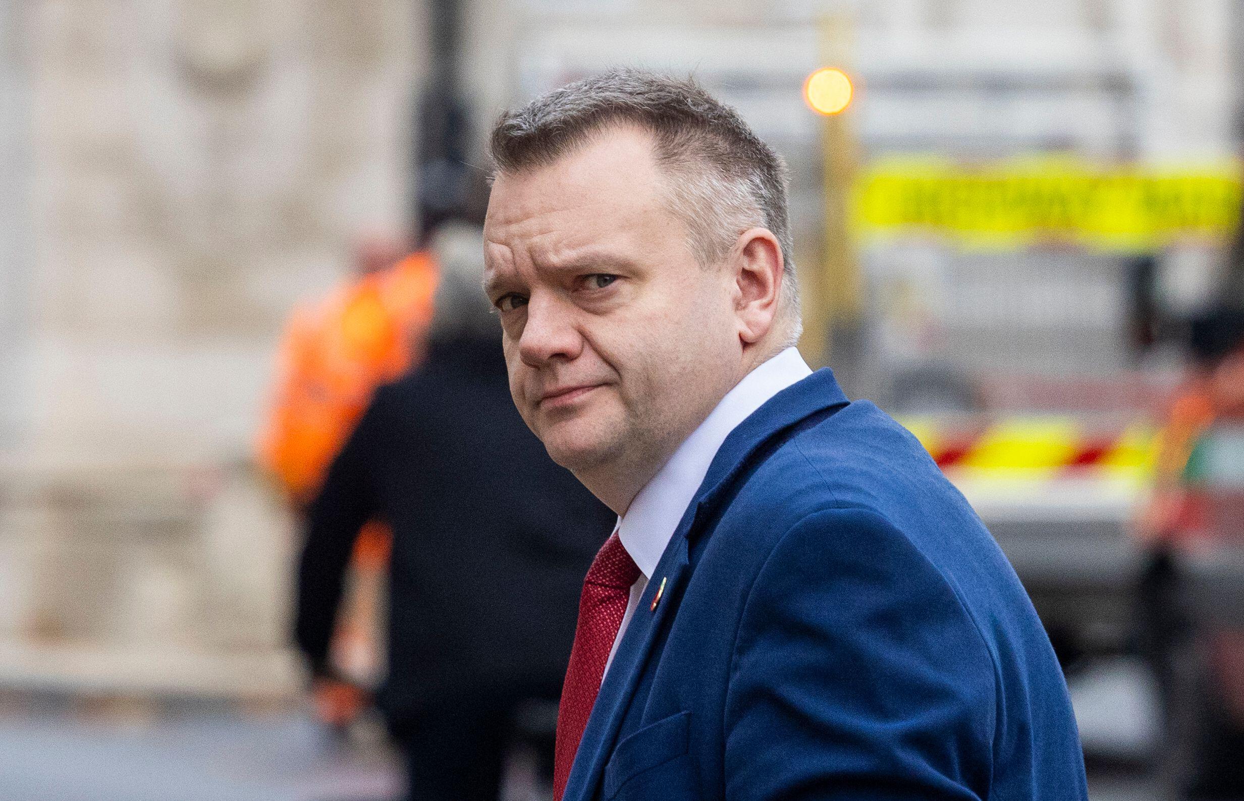 Nick Thomas-Symonds, Paymaster General of the United Kingdom, arriving at the Cabinet office.
