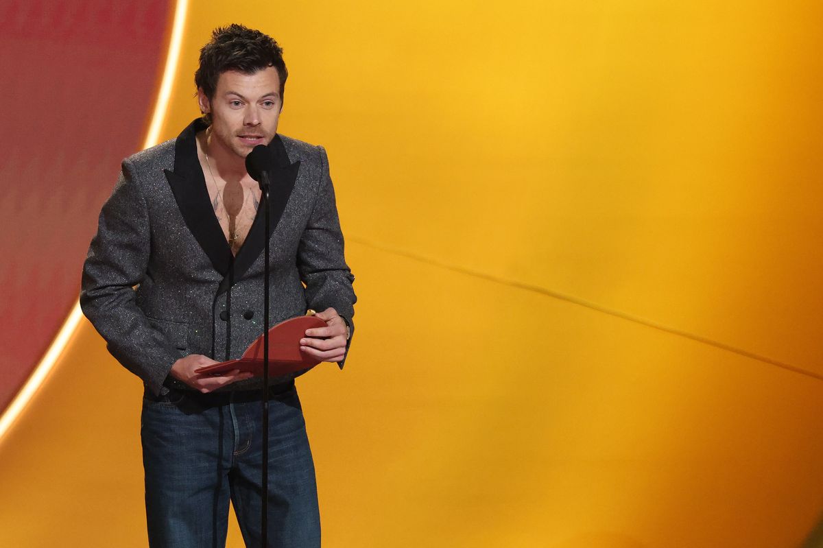 Los Angeles, CA  February 1, 2026 Harry Styles  at the 68th Grammy Awards held at the Crypto.com Arena in Los Angeles, CA, Sunday, Feb. 1, 2026. (Myung J. Chun / Los Angeles Times via Getty Images)