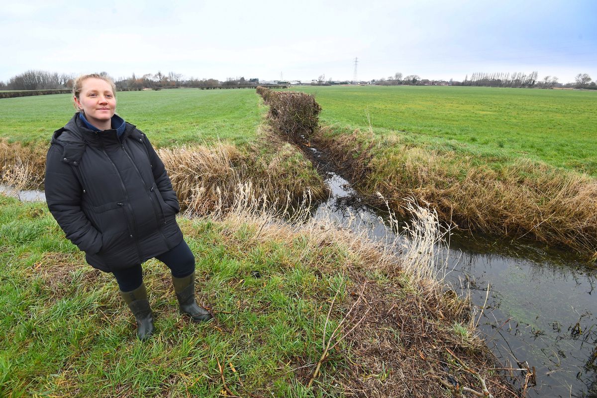 Hannah Phillips, Nature Recovery Programme Manager for Cheshire Wildlife Trust, at the site of proposed new wetland near Hoylake