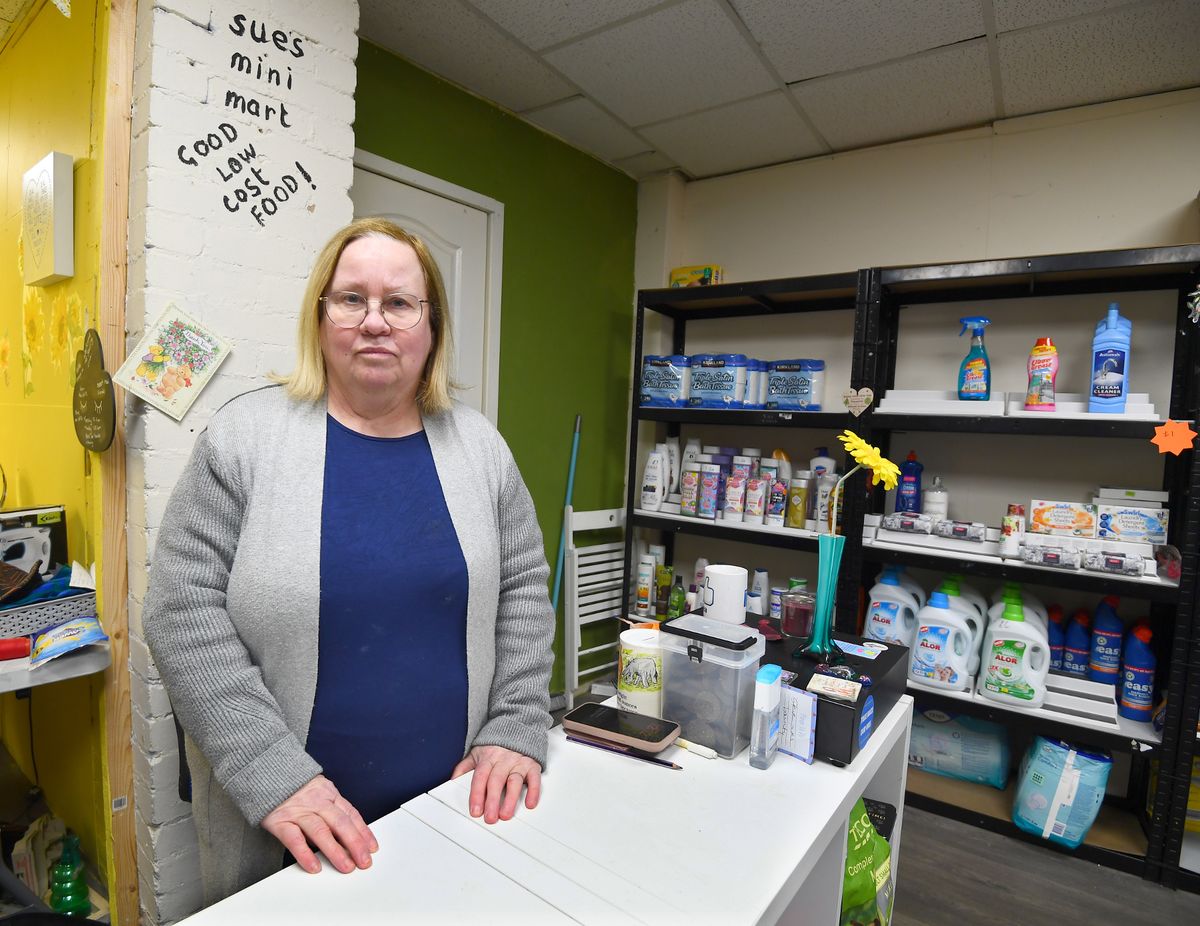 Sue Mahoney was working in her shop nearby, when someone came to tell her her son was in an accident