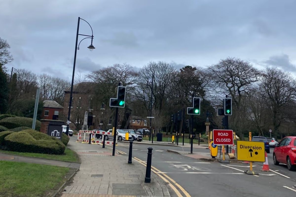 Manchester Road in Cheadle has now reopened