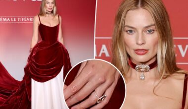Margot Robbie dazzles in over 100 carats of champagne diamonds at 'Wuthering Heights' Paris premiere