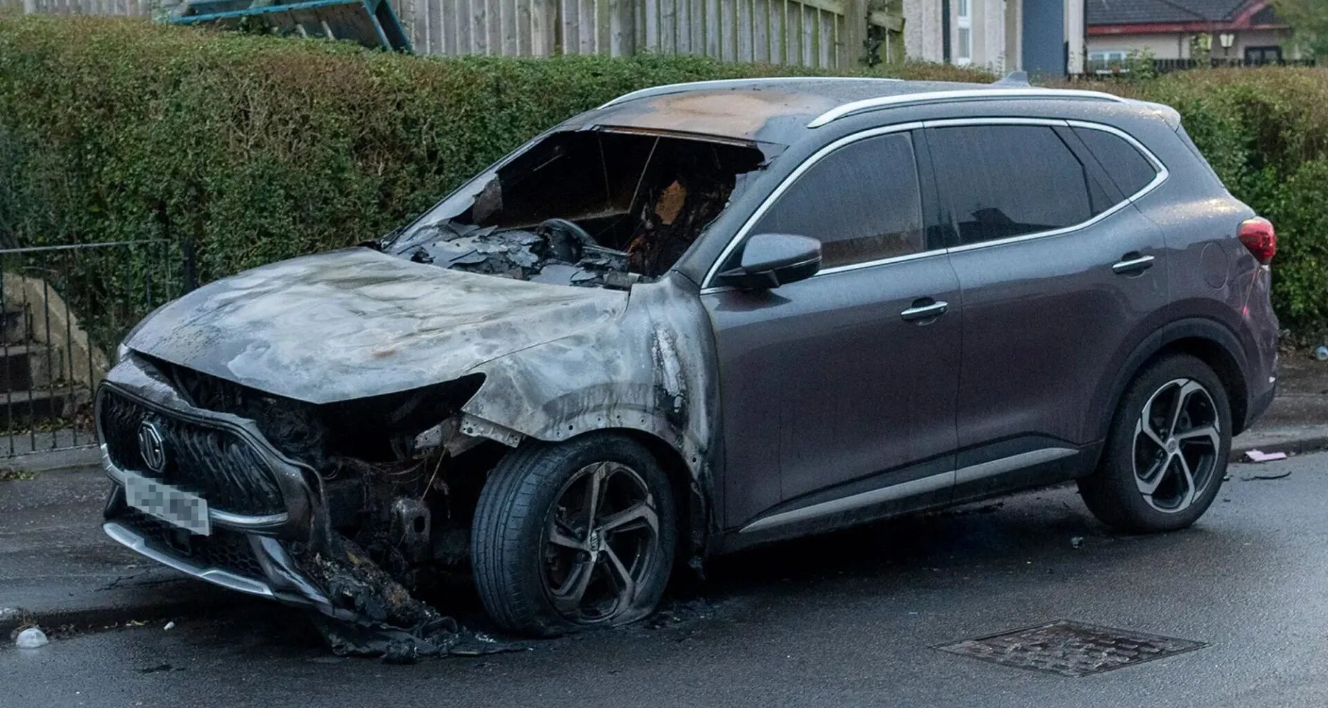 Horrified Scots mum 'fears for her life' after her car was torched in the middle of the night by thug