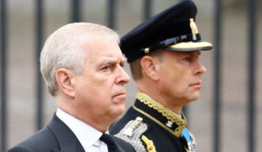 Prince Edward (right) and his Andrew attend the state funeral and burial of Queen Elizabeth in 2022