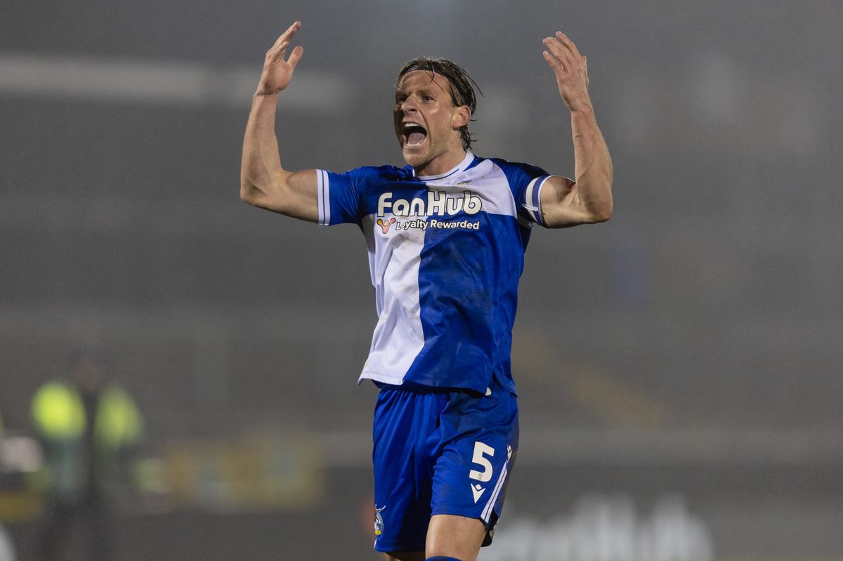 Full-time celebrations from Alfie Kilgour of Bristol Rovers during the Sky Bet League 2 Match between Bristol Rovers and Walsall at Memorial Stadium on 3 February 2026. Photo: Kara Thomas/PPAUK