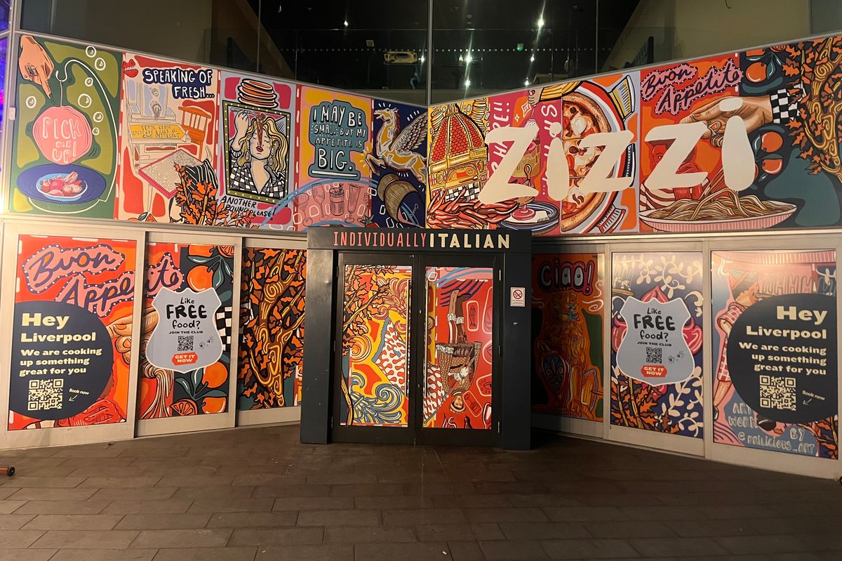 The current posters at the Liverpool ONE restaurant