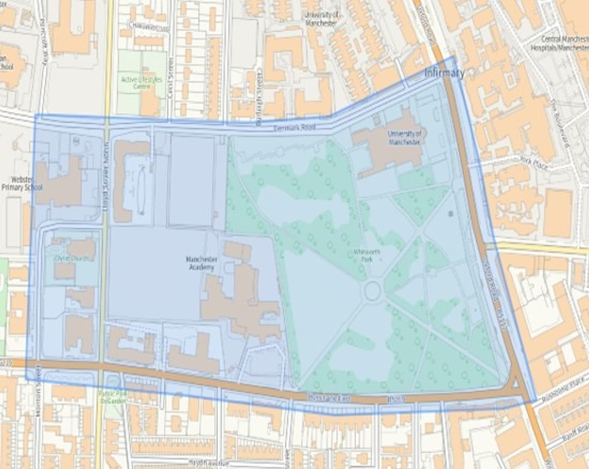 The area covered by additional police powers
