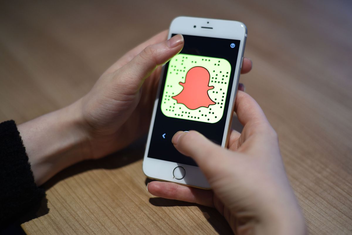 File image of SnapChat app on mobile phone