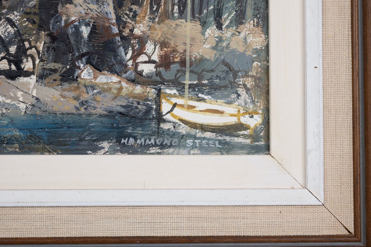 The painting, an atmospheric view of Mousehole harbour by British artist George Hammond Steel, was donated to the RSPCA shop on the High Street, Royal Wootton Bassett, and sold for thousands of pounds at a local auction after a chance find