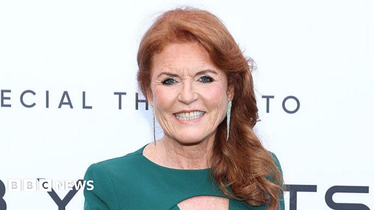 Sarah Ferguson wearing a green dress