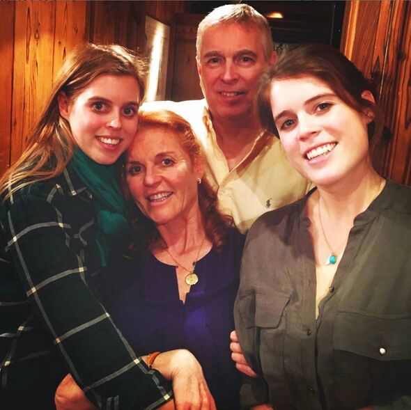 Sarah Ferguson with Prince Andrew, Beatrice and Eugenie Sarah Ferguson with Prince Andrew, Beatrice and Eugenie