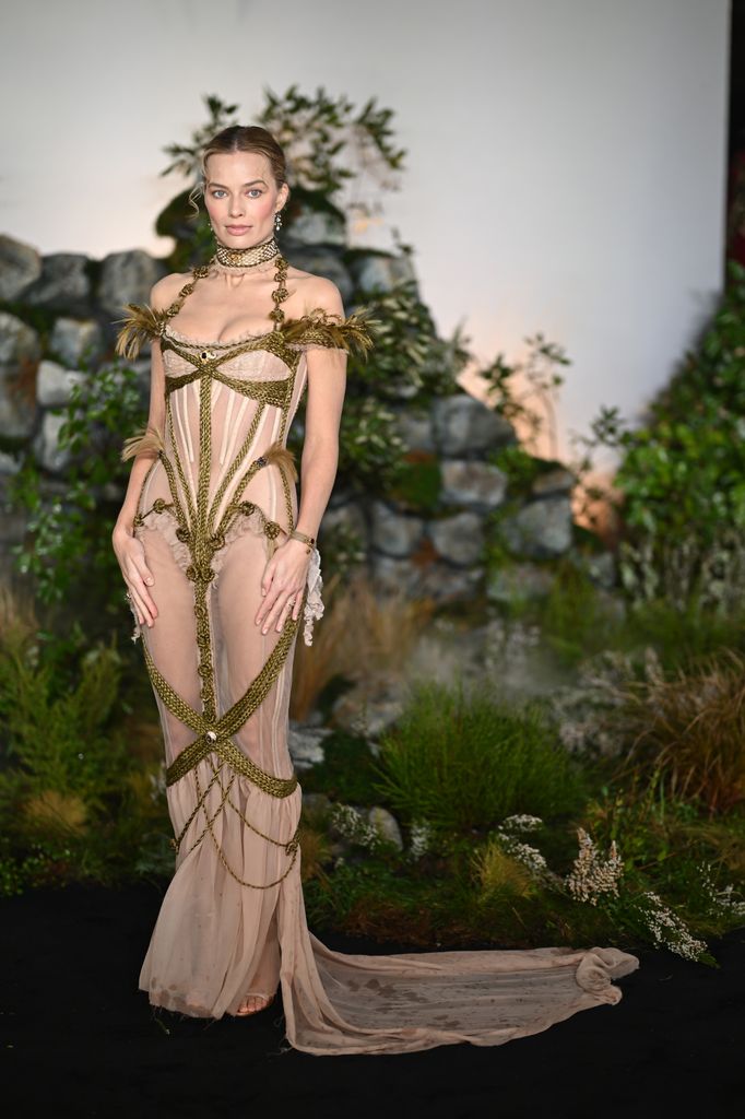 LONDON, ENGLAND - FEBRUARY 05: Margot Robbie attends the "Wuthering Heights" UK Premiere at Odeon Luxe Leicester Square on February 05, 2026 in London, England. (Photo by Samir Hussein/WireImage)