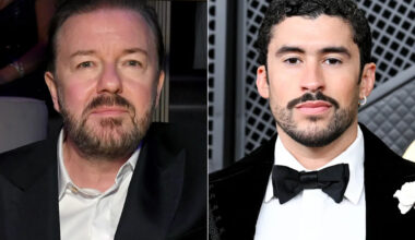 Ricky Gervais Reminds Celebrities Not to Make Political Speeches After Grammys Sees Bad Bunny, Billie Eilish Slam ICE: ‘They’re Still Not Listening’