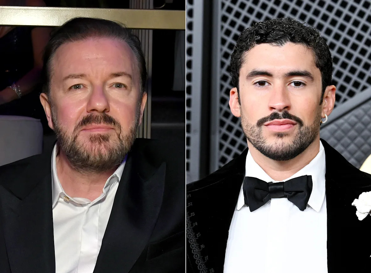 Ricky Gervais Reminds Celebrities Not to Make Political Speeches After Grammys Sees Bad Bunny, Billie Eilish Slam ICE: ‘They’re Still Not Listening’