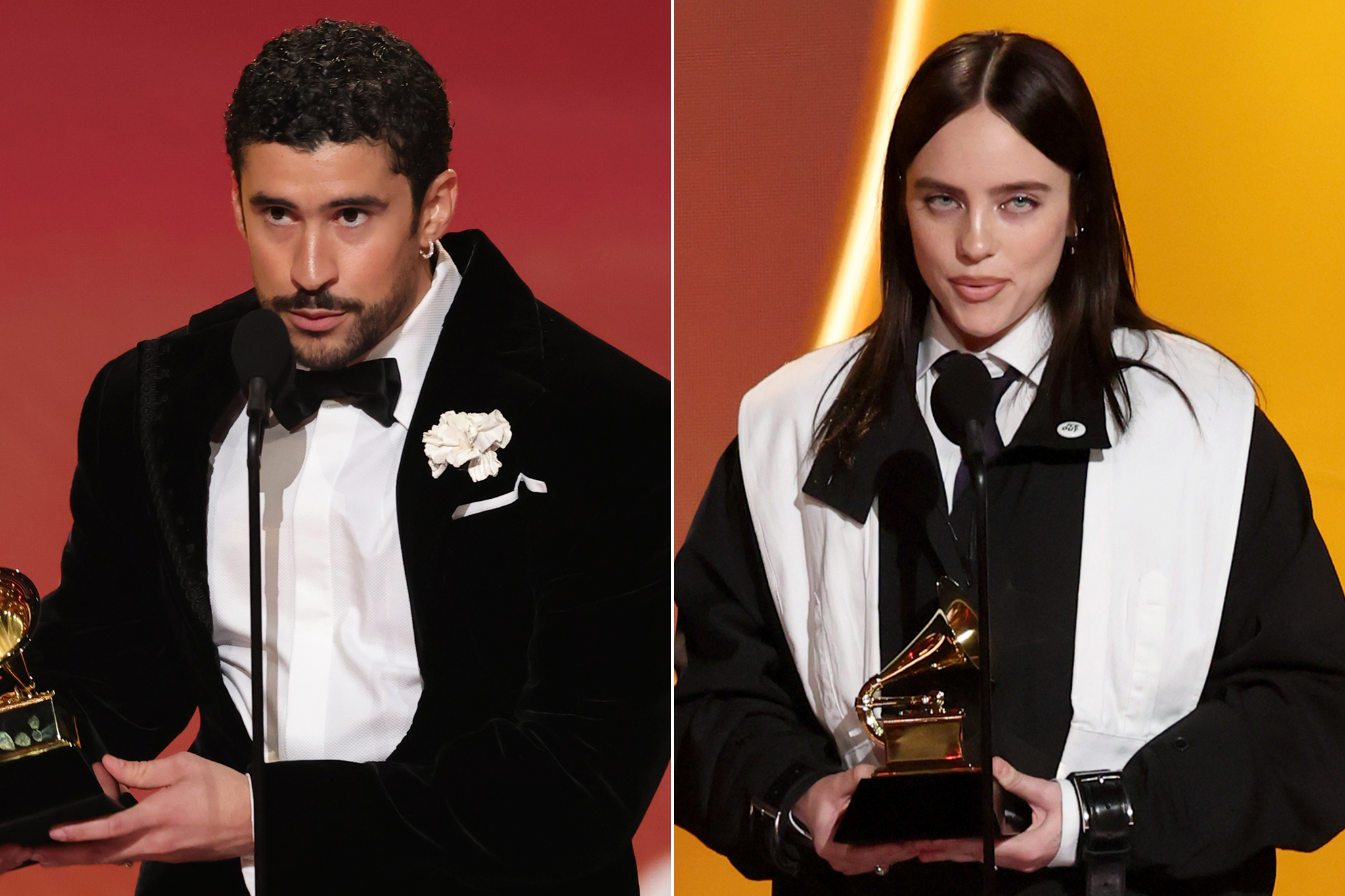 Bad Bunny and Billie Eilish were just two of the celebrities to speak out against ICE during Sunday night’s ceremony