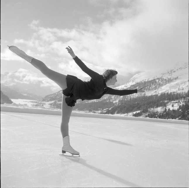 Jeannette Altwegg in St. Moritz. ca. 1950