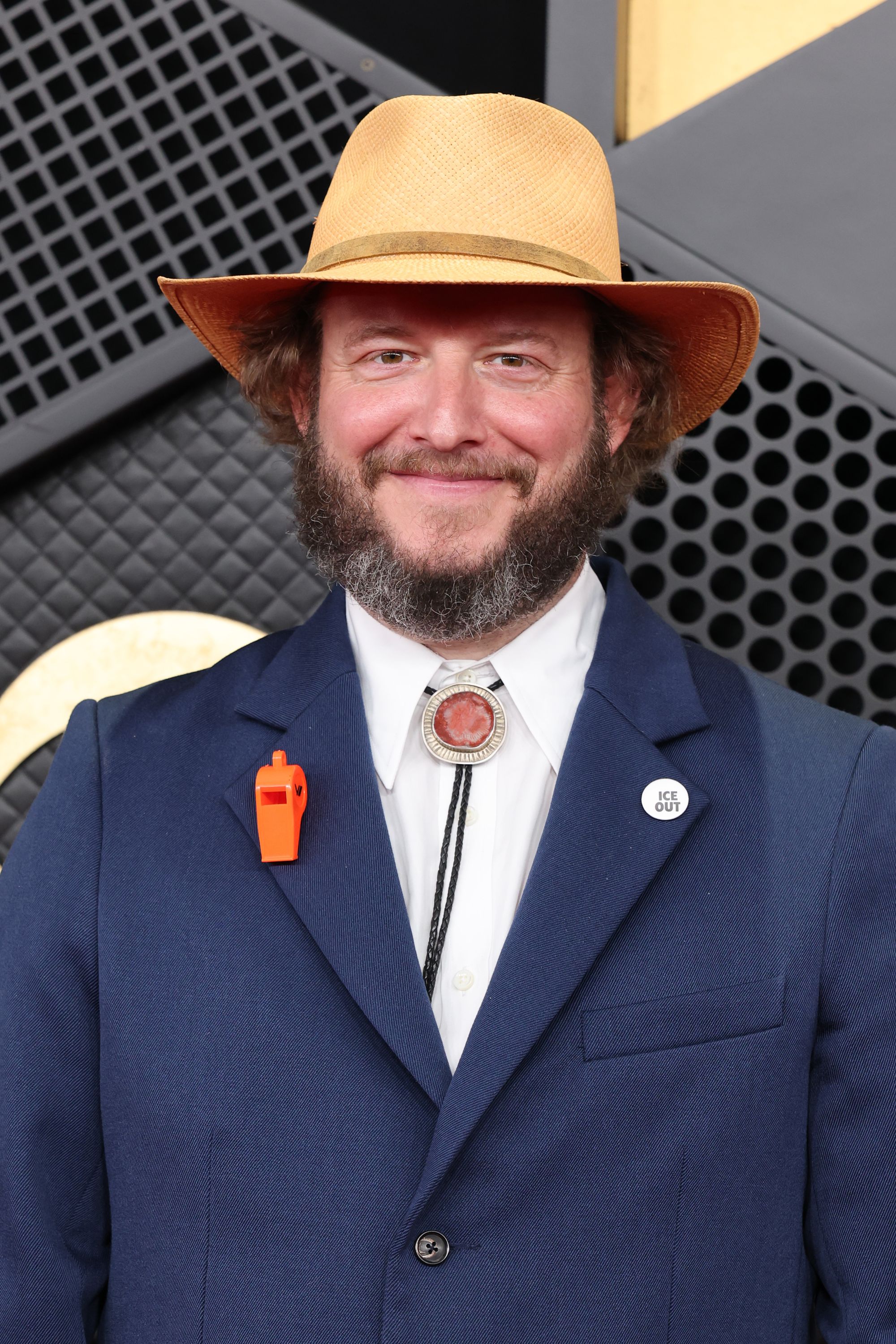 Justin Vernon wore a whistle to the Grammys to honor Minneapolis residents who 'blow the whistle' on violent ICE agents by documenting what happens on their city streets