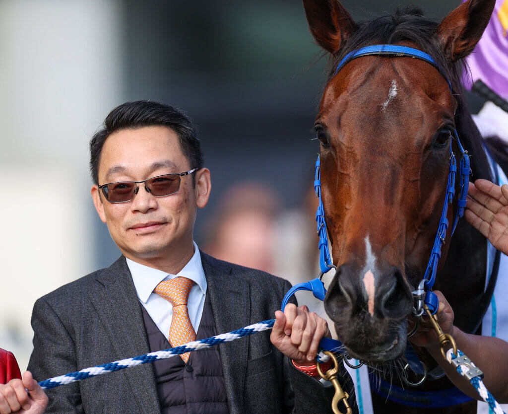 Jimmy Ting and Little Paradise after winning the G1 Hong Kong Classic Mile