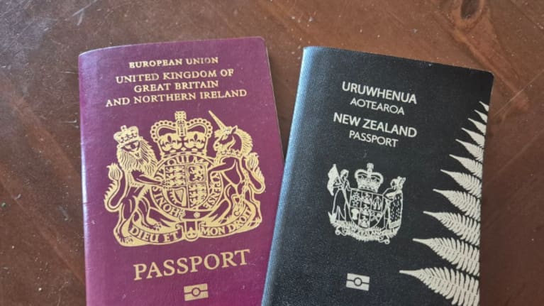 A UK and NZ passport