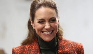 Princess Kate Goes Retro in a 1960s Orange Coat