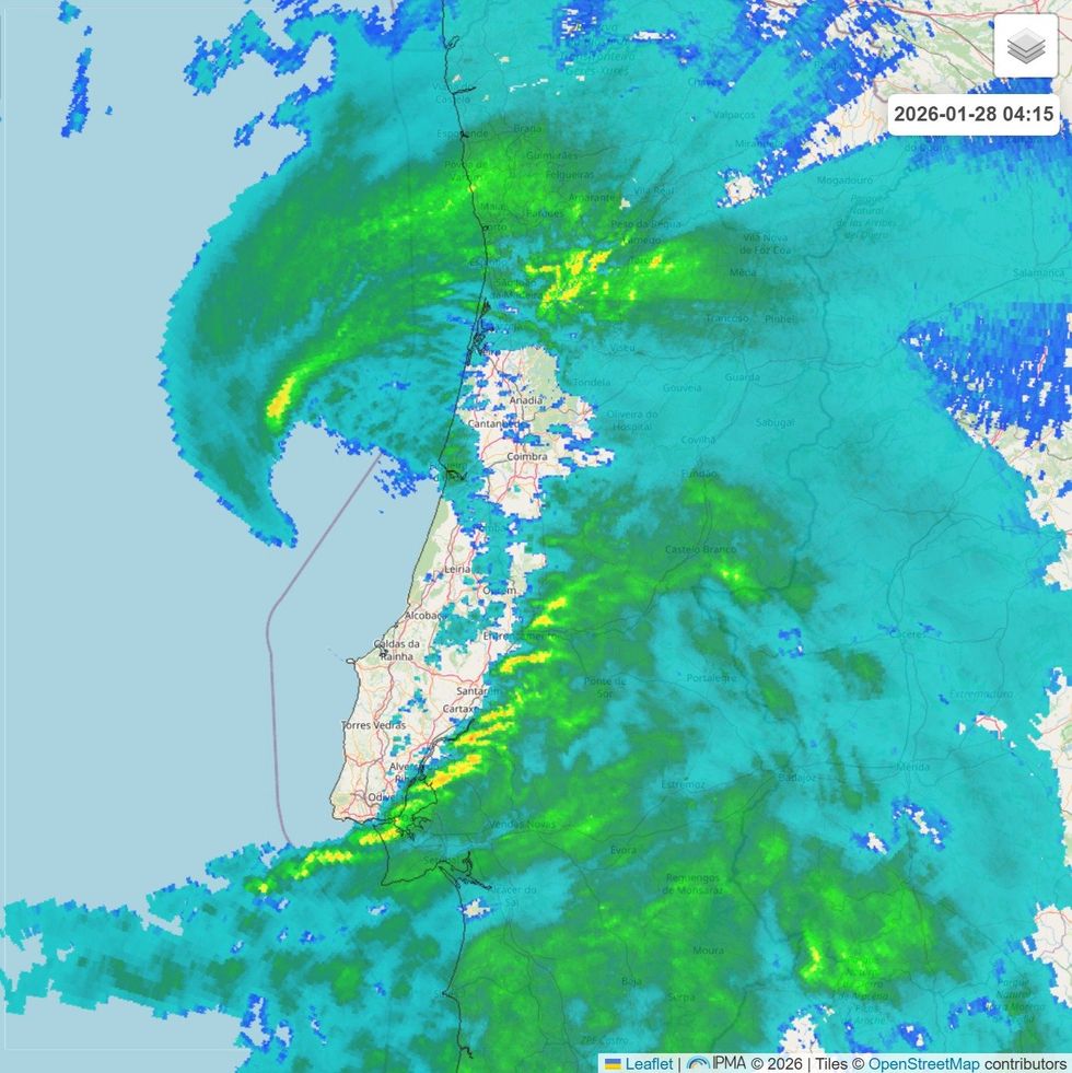Portugal weather map