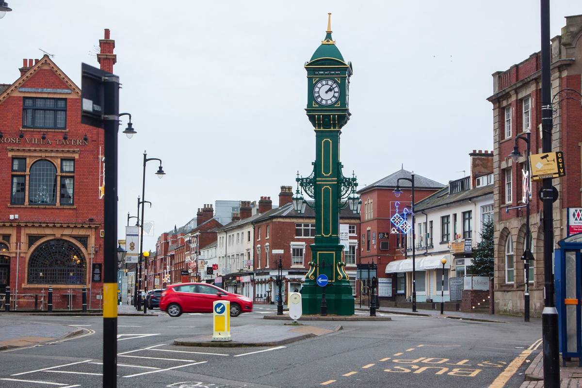 he Chamberlain Clock an Edwardian, cast-iron, clock tower in the Jewellery Quarter of Birmingham commemorating Joseph Chamberlain's visit to South Africa in 1903.