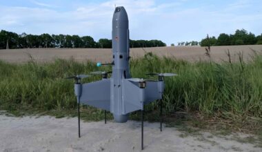 Ukraine’s Octopus AI interceptor drone during a field test, built to detect and destroy Shahed-type UAVs before impact.