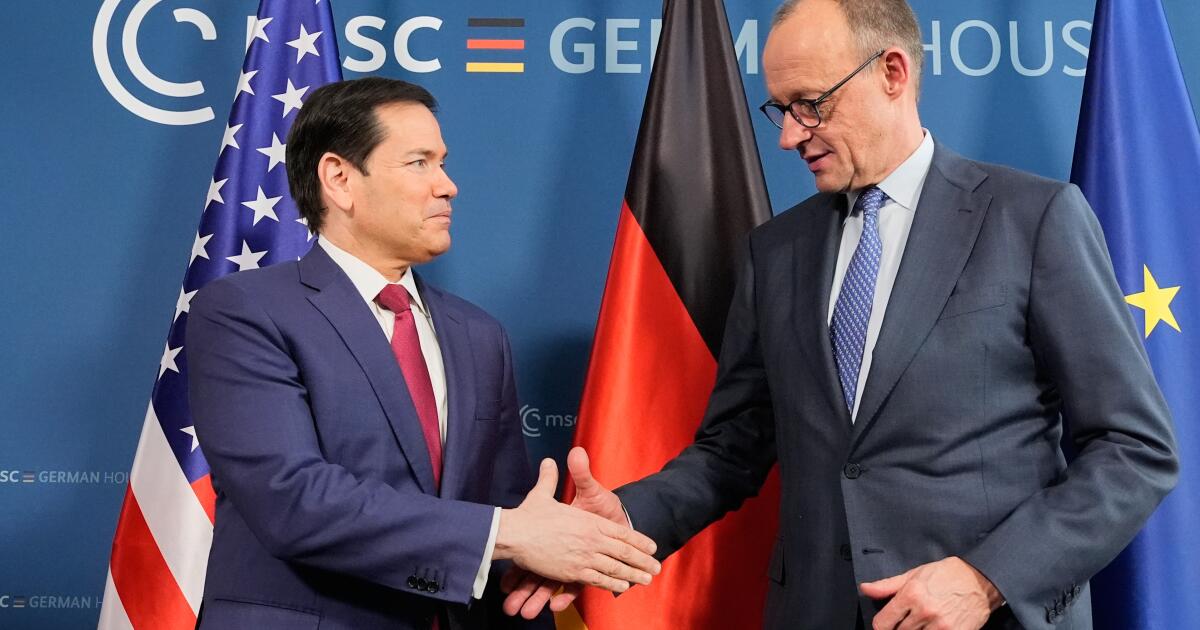 Germany's leader calls on the U.S. and Europe to 'repair and revive transatlantic trust together'