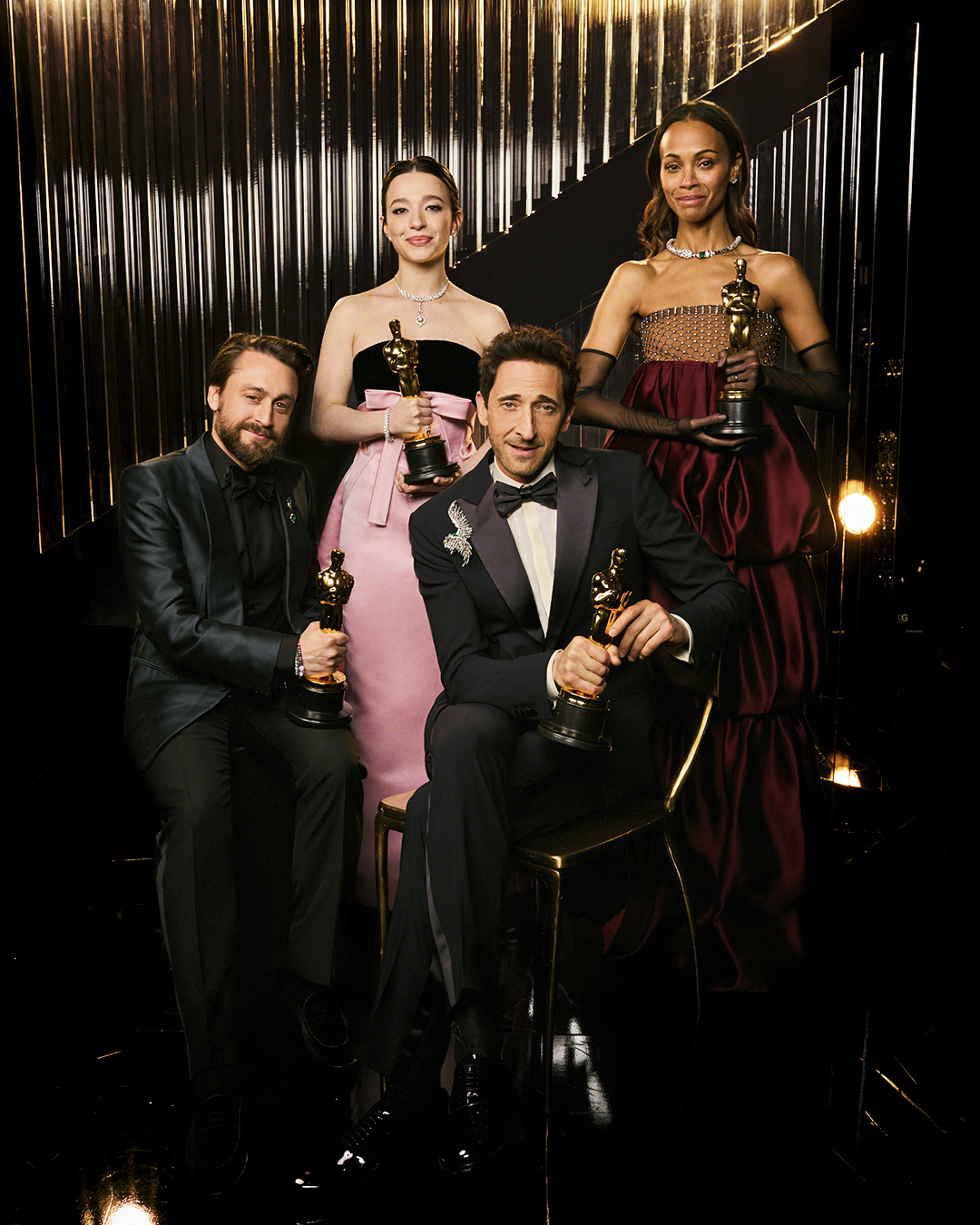 Kieran Culkin, Mikey Madison, Adrien Brody and Zoe Saldana