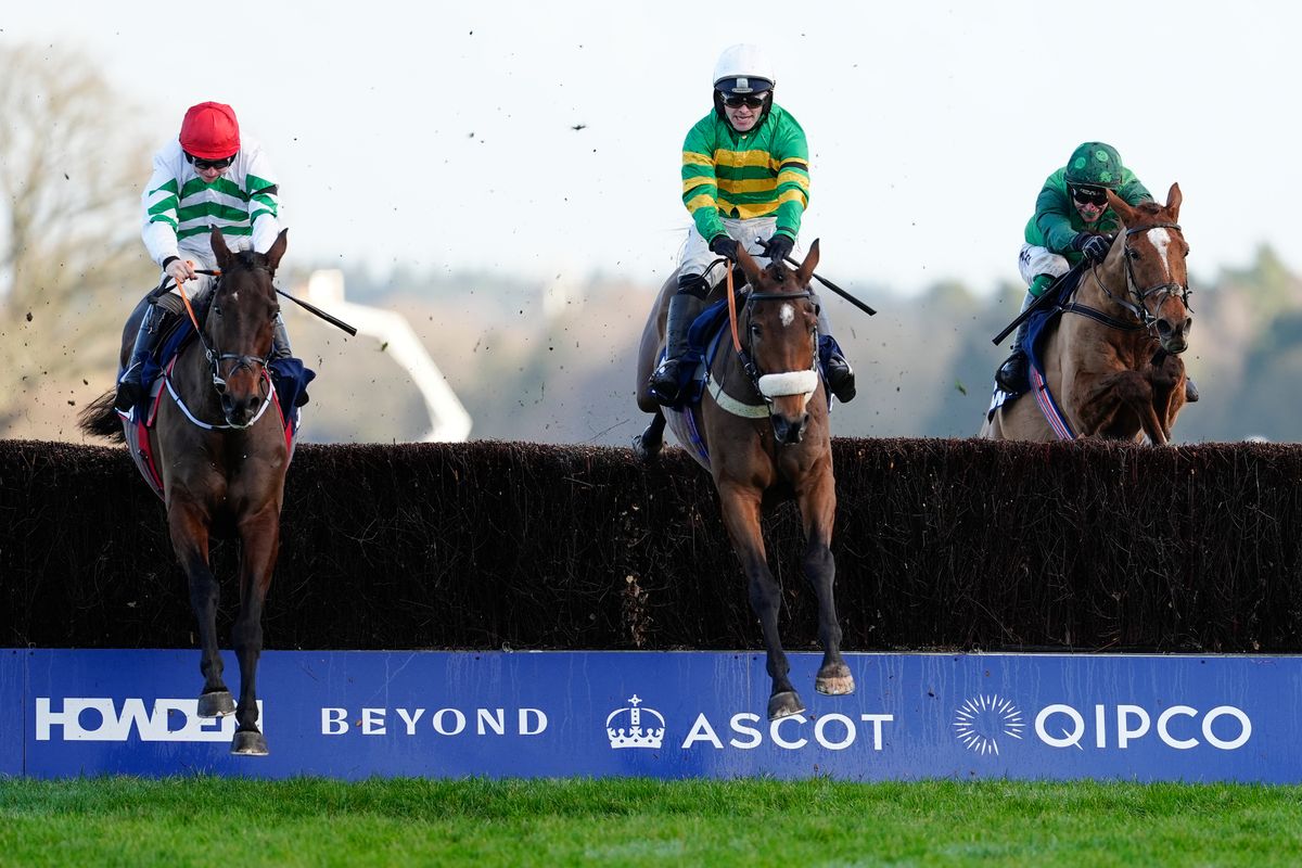 Jonjo O'Neill (centre): set to ride Iroko in Grand National