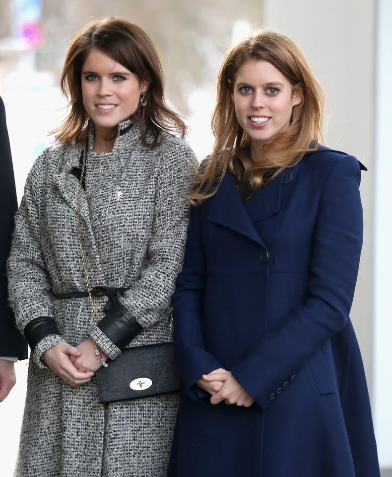 Princess Eugenie and Princess Beatrice on January 18, 2013Credit: Getty