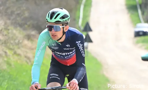 Paul Seixas trains on the gravel ahead of Strade Bianche 2026