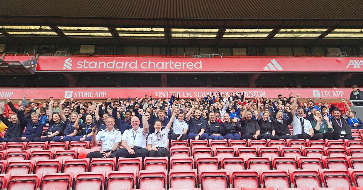170 Merseyside pupils celebrate earning Fire Champion status at Anfield: Merseyside Police and Crime Commissioner - United Kingdom